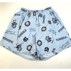 Vintage 70's UNC Tarheels Boxer Shorts Men L 36 Blue Cotton North Carolina Fan